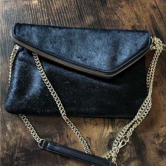 RARE-Henri Bendel Cowhide leather envelope Crossbody  NWOT - Picture 8 of 16